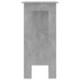 Bartisch mit Ablage aus betongrauem Sperrholz, 102 x 50 x 103,5 cm von vidaXL, Küchen- und Esstische - Ref: Foro24-809462, Pr...