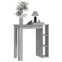 Mesa bar con estante contrachapada gris hormigón 102x50x103,5cm de vidaXL, Mesas de cocina y de comedor - Ref: Foro24-809462,...