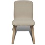 Dining chairs 2 pcs beige fabric and solid oak wood by vidaXL, dining chairs - Ref: Foro24-241151, Price: 217,33 €, Discount: %