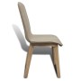 Dining chairs 2 pcs beige fabric and solid oak wood by vidaXL, dining chairs - Ref: Foro24-241151, Price: 217,33 €, Discount: %