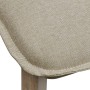 Dining chairs 2 pcs beige fabric and solid oak wood by vidaXL, dining chairs - Ref: Foro24-241151, Price: 217,33 €, Discount: %