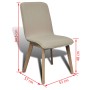 Dining chairs 2 pcs beige fabric and solid oak wood by vidaXL, dining chairs - Ref: Foro24-241151, Price: 217,33 €, Discount: %