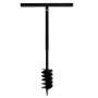 Black Steel Earth Drill With Handle 120 mm Double Spiral by vidaXL, Helical augers - Ref: Foro24-141025, Price: 50,65 €, Disc...