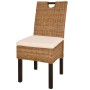 Esszimmerstühle 2 Einheiten aus Kubu-Rattan und Mangoholz von vidaXL, Essstühle - Ref: Foro24-243639, Preis: 270,91 €, Rabatt: %