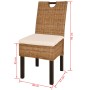 Esszimmerstühle 2 Einheiten aus Kubu-Rattan und Mangoholz von vidaXL, Essstühle - Ref: Foro24-243639, Preis: 270,91 €, Rabatt: %