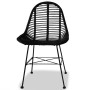 Dining chairs 2 units black natural rattan by vidaXL, dining chairs - Ref: Foro24-244571, Price: 186,33 €, Discount: %