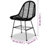 Dining chairs 2 units black natural rattan by vidaXL, dining chairs - Ref: Foro24-244571, Price: 186,33 €, Discount: %