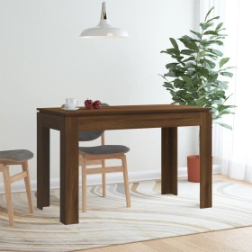 Mesa de comedor madera de ingeniería marrón roble 120x60x76 cm de vidaXL, Mesas de cocina y de comedor - Ref: Foro24-815389, ...