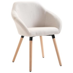 Cream fabric dining chair by vidaXL, dining chairs - Ref: Foro24-283451, Price: 92,99 €, Discount: %