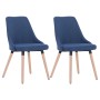 Sillas de comedor 2 unidades tela azul de vidaXL, Sillas de comedor - Ref: Foro24-283629, Precio: 121,99 €, Descuento: %