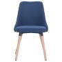 Dining chairs 2 units blue fabric by vidaXL, dining chairs - Ref: Foro24-283629, Price: 113,07 €, Discount: %