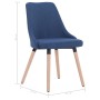 Sillas de comedor 2 unidades tela azul de vidaXL, Sillas de comedor - Ref: Foro24-283629, Precio: 121,99 €, Descuento: %