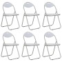 Folding dining chairs 6 units white synthetic leather by vidaXL, dining chairs - Ref: Foro24-284409, Price: 128,67 €, Discoun...