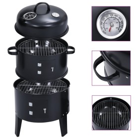 Charcoal smoker barbecue 3 in 1 40x80 cm by vidaXL, Barbecues - Ref: Foro24-46613, Price: 79,28 €, Discount: %