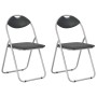 Folding dining chairs 2 units black synthetic leather by vidaXL, dining chairs - Ref: Foro24-284407, Price: 56,37 €, Discount: %