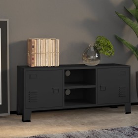 Industrial black metal TV cabinet 105x35x42 cm by vidaXL, TV Furniture - Ref: Foro24-339618, Price: 104,47 €, Discount: %