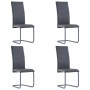 Cantilever dining chairs 4 units gray synthetic leather by vidaXL, dining chairs - Ref: Foro24-281684, Price: 202,47 €, Disco...