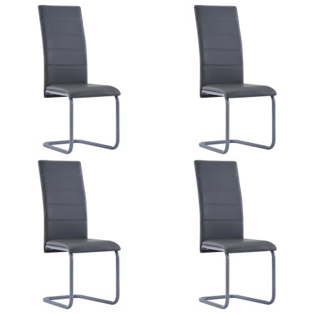 Cantilever dining chairs 4 units gray synthetic leather by vidaXL, dining chairs - Ref: Foro24-281684, Price: 202,47 €, Disco...