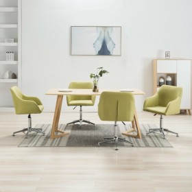 Swivel dining chairs 4 units green fabric by vidaXL, dining chairs - Ref: Foro24-278437, Price: 244,99 €, Discount: %