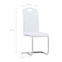 Cantilever dining chairs 4 units white synthetic leather by vidaXL, dining chairs - Ref: Foro24-281778, Price: 290,04 €, Disc...