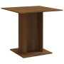 Mesa de comedor madera contrachapada roble marrón 80x80x75 cm de vidaXL, Mesas de cocina y de comedor - Ref: Foro24-825824, P...