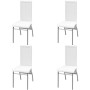 Sillas de comedor 4 unidades cuero sintético blanco de vidaXL, Sillas de comedor - Ref: Foro24-242921, Precio: 185,07 €, Desc...