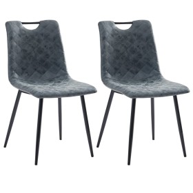 Dining chairs 2 units black synthetic leather by vidaXL, dining chairs - Ref: Foro24-282607, Price: 131,20 €, Discount: %