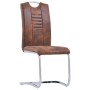 Cantilever dining chairs 4 units artificial suede leather brown by vidaXL, dining chairs - Ref: Foro24-281784, Price: 304,74 ...