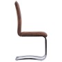 Cantilever dining chairs 4 units artificial suede leather brown by vidaXL, dining chairs - Ref: Foro24-281784, Price: 304,74 ...