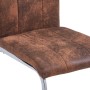 Cantilever dining chairs 4 units artificial suede leather brown by vidaXL, dining chairs - Ref: Foro24-281784, Price: 304,74 ...