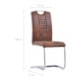 Cantilever dining chairs 4 units artificial suede leather brown by vidaXL, dining chairs - Ref: Foro24-281784, Price: 304,74 ...