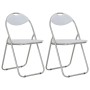 Folding dining chairs, 2 units, white synthetic leather by vidaXL, dining chairs - Ref: Foro24-284408, Price: 54,89 €, Discou...