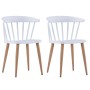 Sillas de comedor 2 unidades plástico blanco de vidaXL, Sillas de comedor - Ref: Foro24-247287, Precio: 139,05 €, Descuento: %