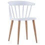 Sillas de comedor 2 unidades plástico blanco de vidaXL, Sillas de comedor - Ref: Foro24-247287, Precio: 139,05 €, Descuento: %