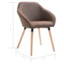 Brown Fabric Dining Chair by vidaXL, dining chairs - Ref: Foro24-283452, Price: 90,42 €, Discount: %