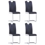 Cantilever dining chairs 4 units black synthetic leather by vidaXL, dining chairs - Ref: Foro24-281772, Price: 299,29 €, Disc...