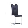 Cantilever dining chairs 4 units black synthetic leather by vidaXL, dining chairs - Ref: Foro24-281772, Price: 299,29 €, Disc...