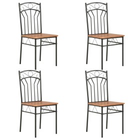 Dining chairs 4 units brown MDF by vidaXL, dining chairs - Ref: Foro24-281398, Price: 105,99 €, Discount: %