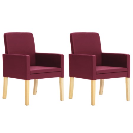 Dining chairs 2 units synthetic leather red wine color by vidaXL, dining chairs - Ref: Foro24-280274, Price: 177,93 €, Discou...