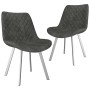 Dining chairs 2 units gray artificial suede leather by vidaXL, dining chairs - Ref: Foro24-282561, Price: 122,95 €, Discount: %