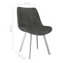 Sillas de comedor 2 unidades piel de ante artificial gris de vidaXL, Sillas de comedor - Ref: Foro24-282561, Precio: 122,95 €...