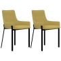 Dining chairs 2 units yellow fabric by vidaXL, dining chairs - Ref: Foro24-282596, Price: 116,11 €, Discount: %