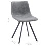 Sillas de comedor 2 unidades cuero sintético gris de vidaXL, Sillas de comedor - Ref: Foro24-281479, Precio: 156,40 €, Descue...