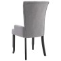 Light Gray Fabric Dining Chair with Armrests by vidaXL, dining chairs - Ref: Foro24-248460, Price: 138,61 €, Discount: %