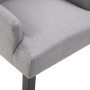 Light Gray Fabric Dining Chair with Armrests by vidaXL, dining chairs - Ref: Foro24-248460, Price: 138,61 €, Discount: %