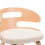 Dining chairs 2 pcs curved wood and cream synthetic leather by vidaXL, dining chairs - Ref: Foro24-283108, Price: 215,82 €, D...