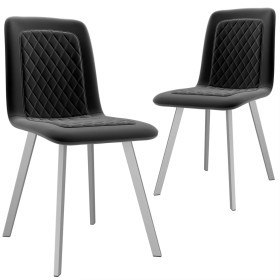 Sillas de comedor 2 unidades terciopelo negro de vidaXL, Sillas de comedor - Ref: Foro24-282570, Precio: 114,91 €, Descuento: %