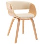 Bentwood and cream synthetic leather dining chair by vidaXL, dining chairs - Ref: Foro24-283112, Price: 159,33 €, Discount: %