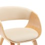 Bentwood and cream synthetic leather dining chair by vidaXL, dining chairs - Ref: Foro24-283112, Price: 159,33 €, Discount: %