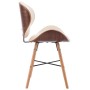 Dining chairs 2 pcs synthetic leather and cream curved wood by vidaXL, dining chairs - Ref: Foro24-283141, Price: 212,90 €, D...